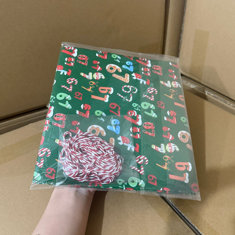 🔥Solange der Vorrat reicht 40 % Rabatt!🎉Witziges Weihnachtsmuster-Geschenkpapier