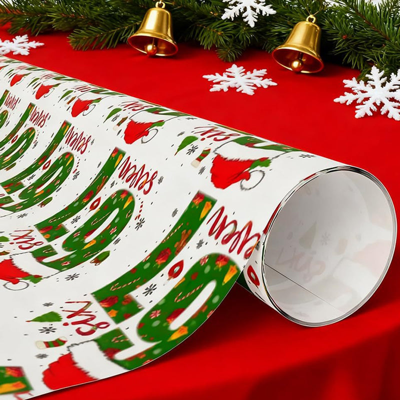 🔥Solange der Vorrat reicht 40 % Rabatt!🎉Witziges Weihnachtsmuster-Geschenkpapier