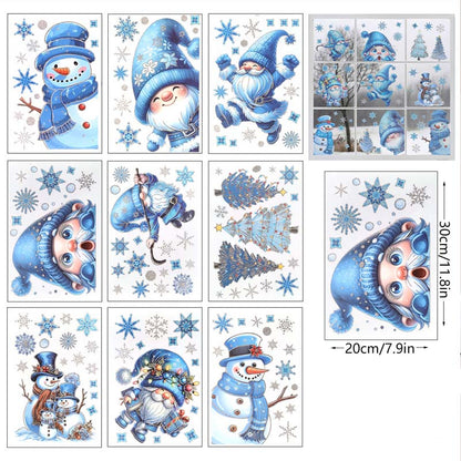 💖Black-Friday-Mega-Angebot – 50 % Rabatt!💖Weihnachtliche Glitzer-Fensteraufkleber 9-teilig