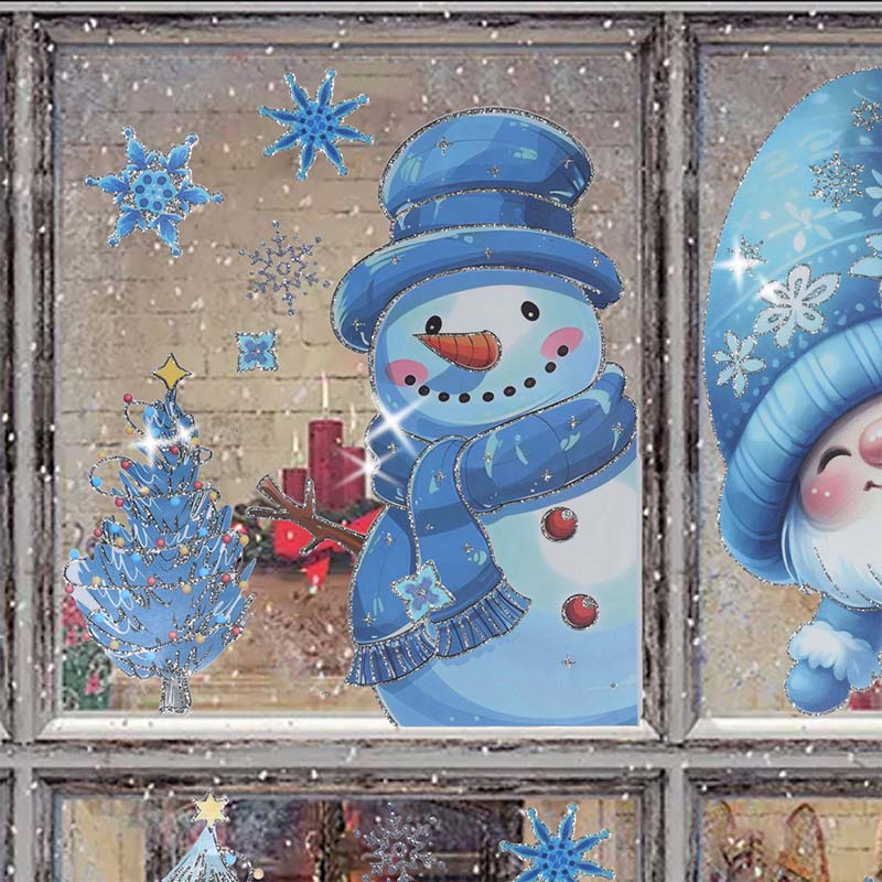 💖Black-Friday-Mega-Angebot – 50 % Rabatt!💖Weihnachtliche Glitzer-Fensteraufkleber 9-teilig
