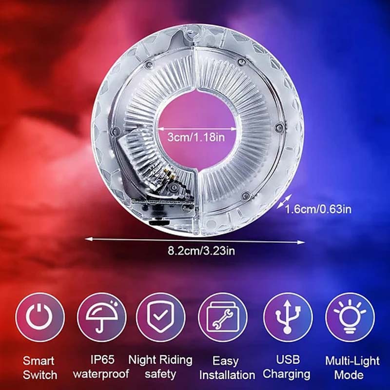 ✨Mehr kaufen, mehr gratis bekommen! 🔥🔥 LED-Fahrradnabenlicht für Nachtfahrten