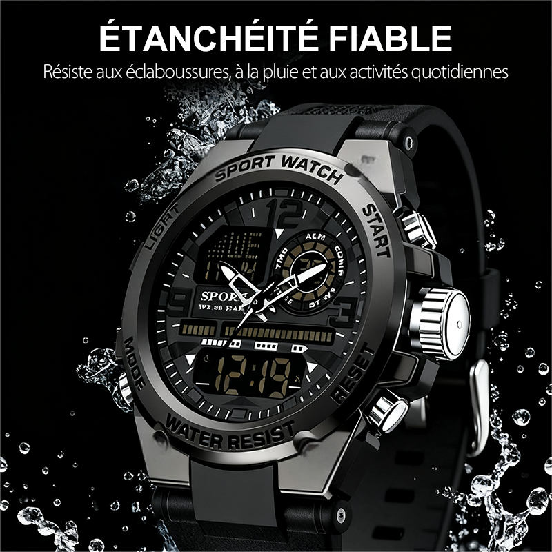✨ Wasserdichte Sportuhr mit Hintergrundbeleuchtung – Robuster Begleiter für aktive Lebensstile! ⌚🏃