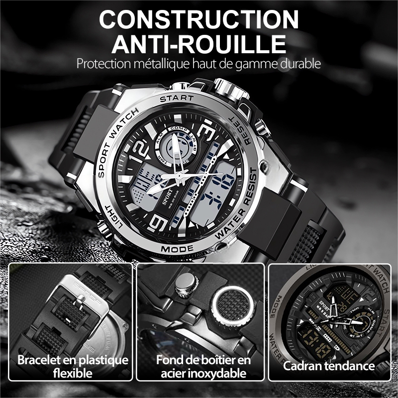 ✨ Wasserdichte Sportuhr mit Hintergrundbeleuchtung – Robuster Begleiter für aktive Lebensstile! ⌚🏃