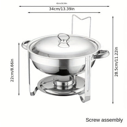 🔥 JETZT 50% RABATT! 🎄 Buffet-Set mit Warmhaltefunktion aus Edelstahl – gleichmäßige Hitzeverteilung und langlebig, perfekt für Feste und Partys ✨