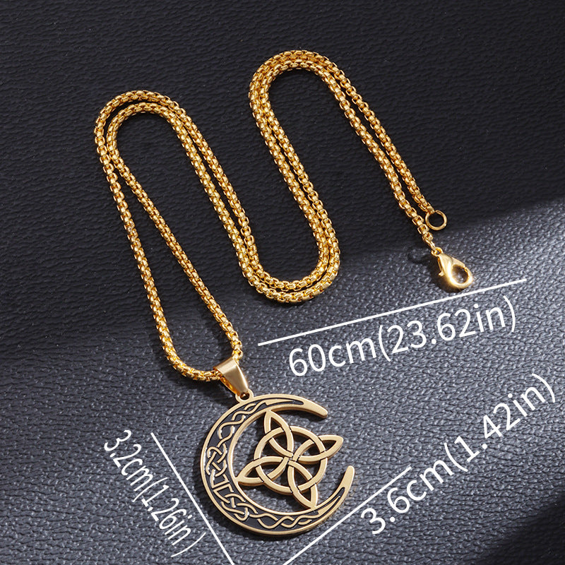 🔥50% Rabatt! 🎉 Celtic Moon Anhänger Halskette – Feines Sterling Silber, Mystisches Design & Hochglanz Finish 🌙✨📦