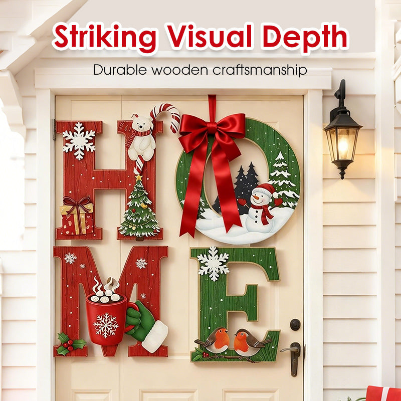 📢📢Black-Friday-Mega-Angebot – 50 % Rabatt!🎅Weihnachts-Wanddekoration aus Holz mit Buchstaben - HOME/JOY