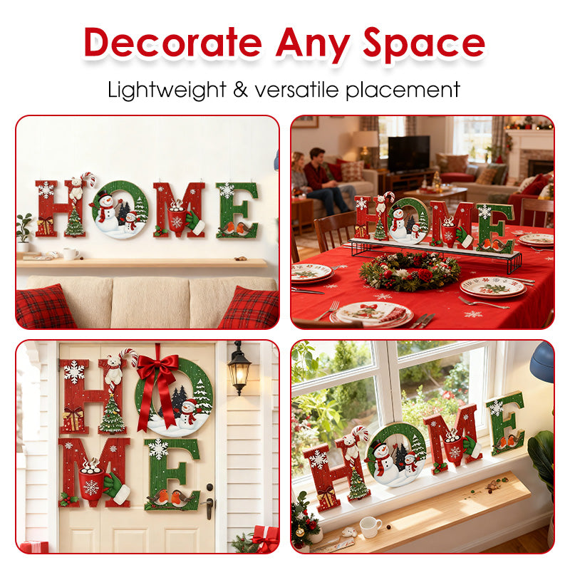 📢📢Black-Friday-Mega-Angebot – 50 % Rabatt!🎅Weihnachts-Wanddekoration aus Holz mit Buchstaben - HOME/JOY