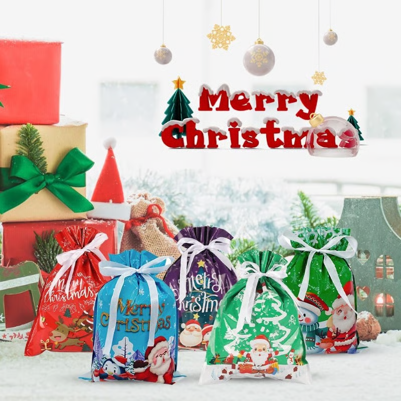 🔥Solange der Vorrat reicht 40 % Rabatt!🎉Weihnachtsgeschenktüten mit Kordelzug