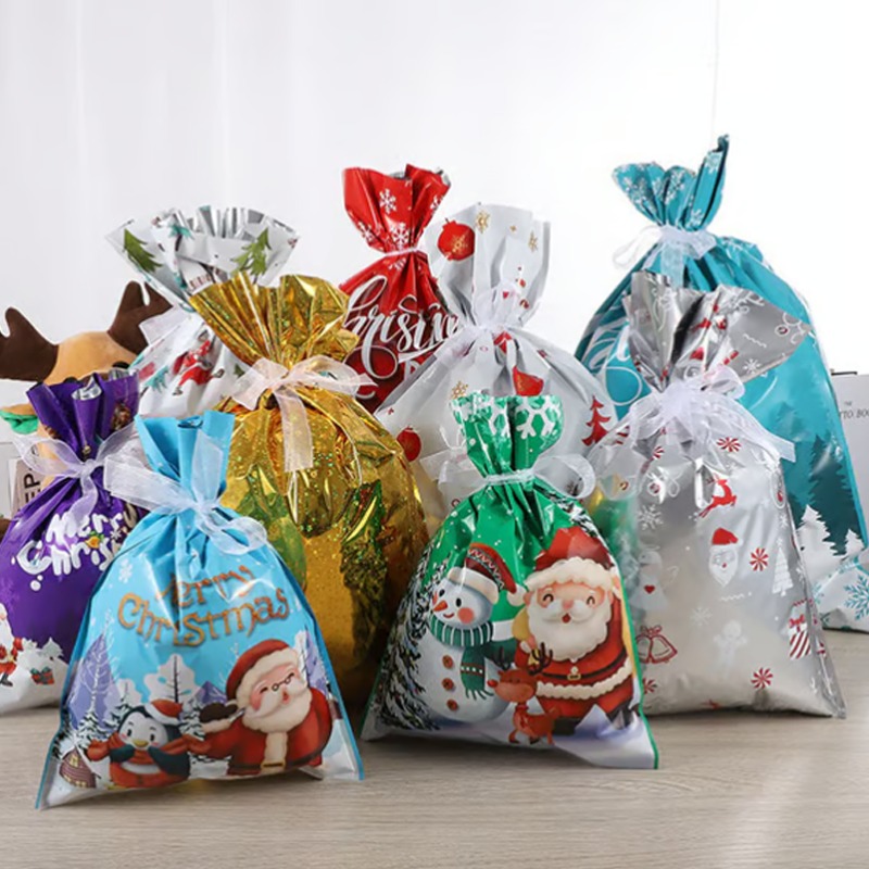 🔥Solange der Vorrat reicht 40 % Rabatt!🎉Weihnachtsgeschenktüten mit Kordelzug