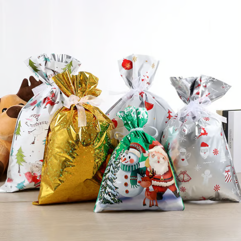 🔥Solange der Vorrat reicht 40 % Rabatt!🎉Weihnachtsgeschenktüten mit Kordelzug