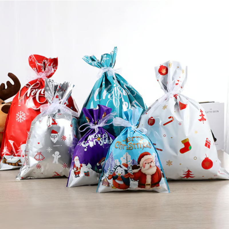 🔥Solange der Vorrat reicht 40 % Rabatt!🎉Weihnachtsgeschenktüten mit Kordelzug