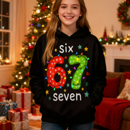 👕 60% RABATT JETZT! ⏰ Kinder Weihnachts-Kapuzenpullover - "67" Print & Weich, Perfekt für Festliche Stimmung ✨