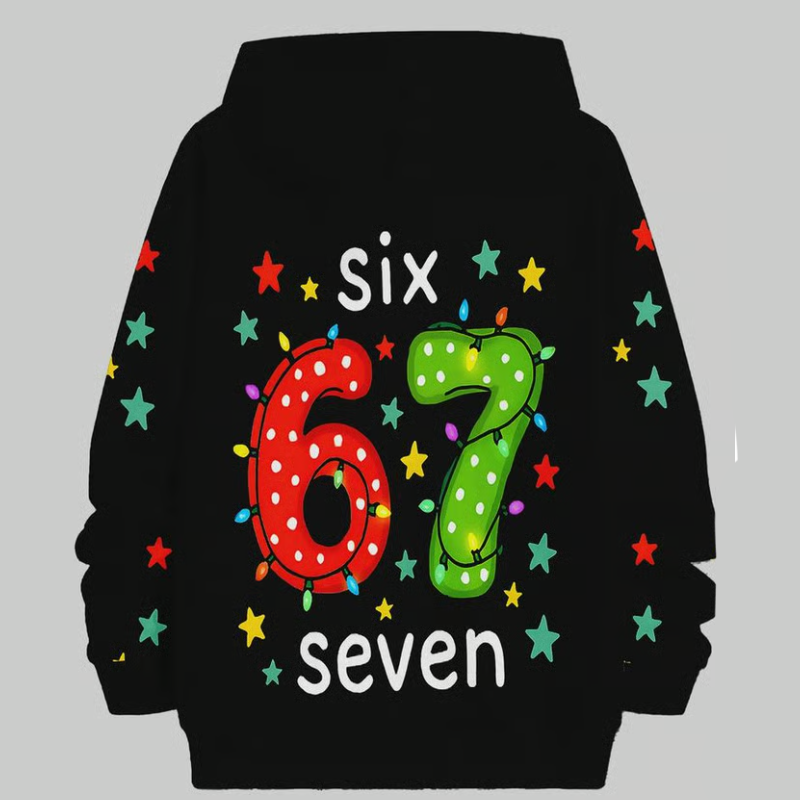 👕 60% RABATT JETZT! ⏰ Kinder Weihnachts-Kapuzenpullover - "67" Print & Weich, Perfekt für Festliche Stimmung ✨