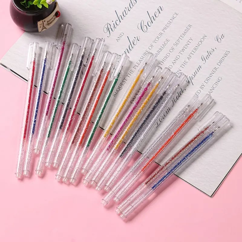 🔥Weihnachtsverkauf - 49% Rabatt🎨 Glitzer-Gelstift-Set🎄Leuchtende Farben, grenzenlose Kreativität
