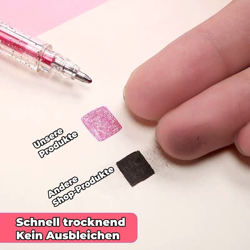 🔥Weihnachtsverkauf - 49% Rabatt🎨 Glitzer-Gelstift-Set🎄Leuchtende Farben, grenzenlose Kreativität