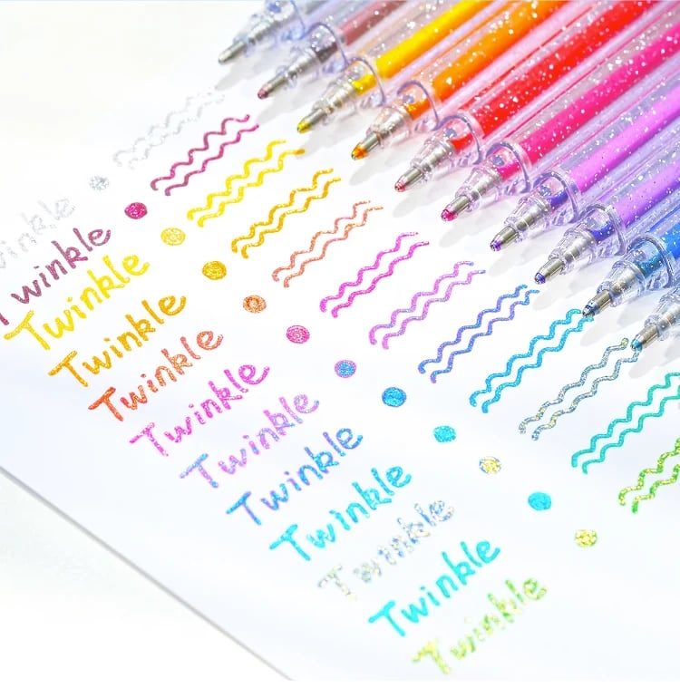 🔥Weihnachtsverkauf - 49% Rabatt🎨 Glitzer-Gelstift-Set🎄Leuchtende Farben, grenzenlose Kreativität