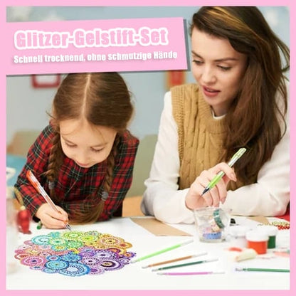 🔥Weihnachtsverkauf - 49% Rabatt🎨 Glitzer-Gelstift-Set🎄Leuchtende Farben, grenzenlose Kreativität