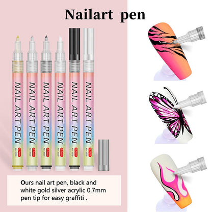 🎁Weihnachtsgeschenk🎄12-farbiger Profi-Nagellackstift-Set