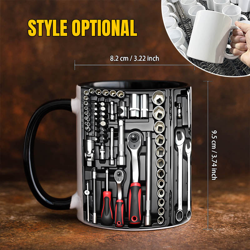 🏆Letzter Tag im Angebot: 50 % Rabatt ✨🔨Lustiger Kaffeebecher – Werkzeugkasten-Set für Mechaniker☕