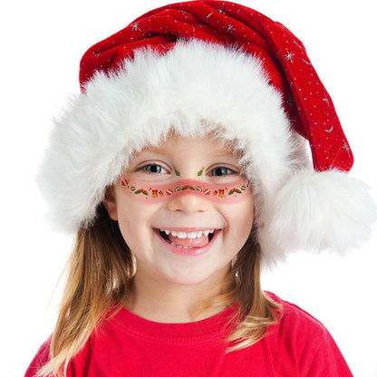 ⌛ Nur noch 3 Tage – 50 % auf alles! ⏰12 Bögen temporäre Weihnachts-Gesichtstattoos für Kinder