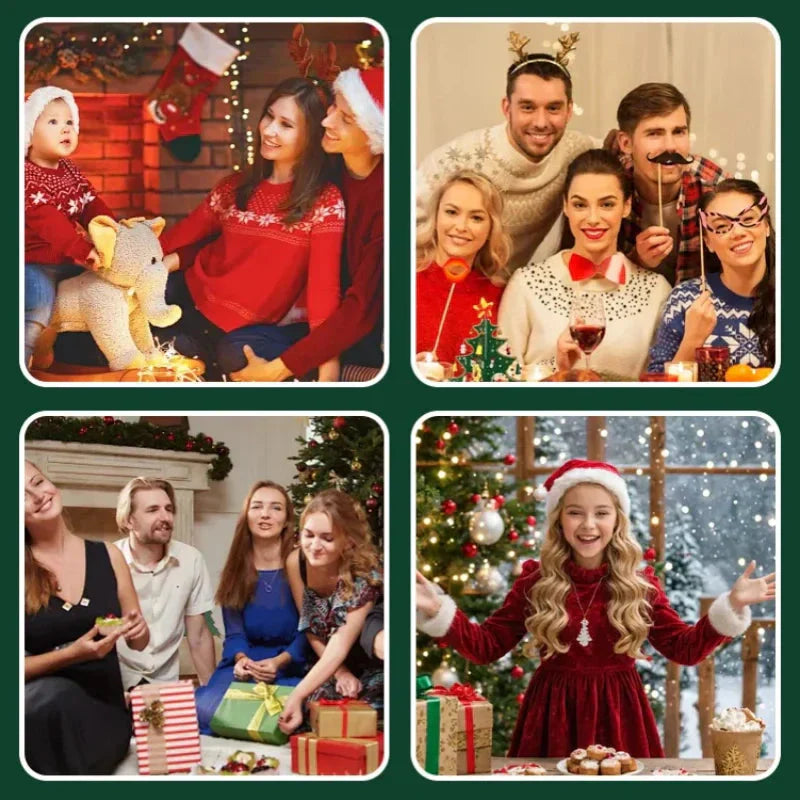 ⌛ Nur noch 3 Tage – 50 % auf alles! ⏰12 Bögen temporäre Weihnachts-Gesichtstattoos für Kinder