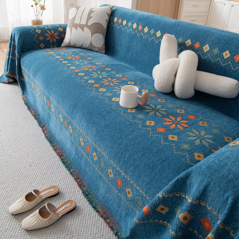 🌟 Heißer Sale: 50 % Rabatt 🛋️ Sofabezug im Bohème-Stil 💝 Wendbares Design mit Fransen