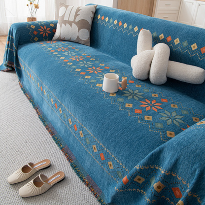 🌟 Heißer Sale: 50 % Rabatt 🛋️ Sofabezug im Bohème-Stil 💝 Wendbares Design mit Fransen