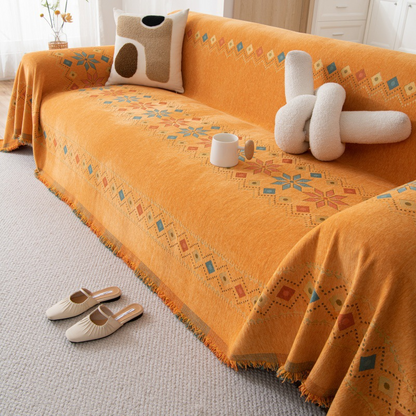 🌟 Heißer Sale: 50 % Rabatt 🛋️ Sofabezug im Bohème-Stil 💝 Wendbares Design mit Fransen