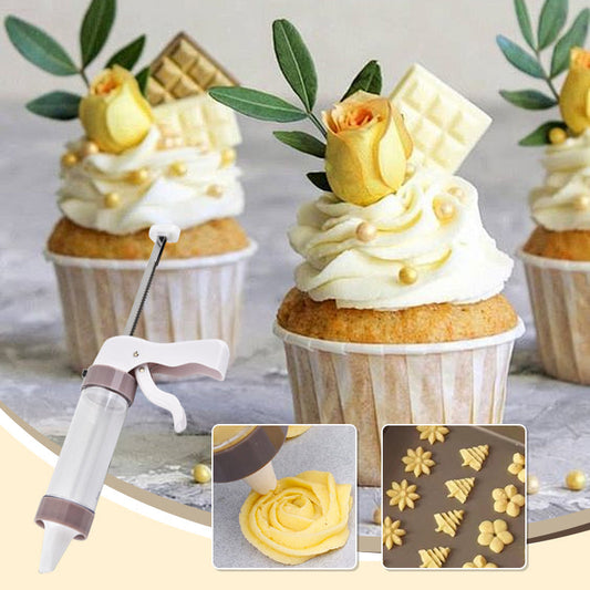 🔥Solange der Vorrat reicht 40 % Rabatt!🎉Sahne-Rahmenpistole mit Gebäckpresse