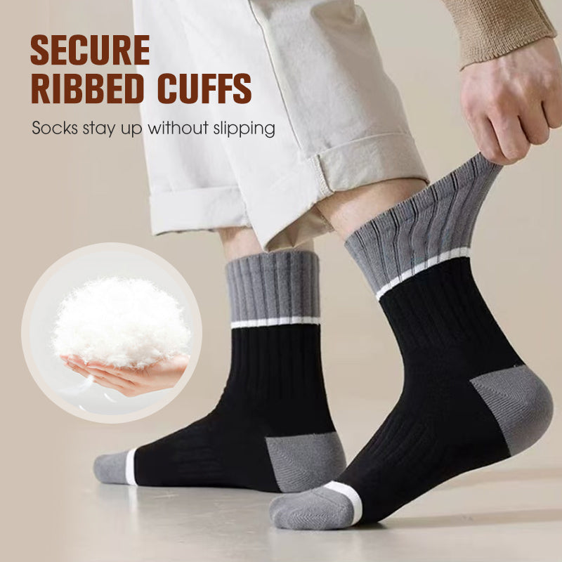 🔥Im Durchschnitt kostet ein Paar 2,5 Euro🔥Herren-Socken in Mid-Calf-Länge mit Farbblock-Design