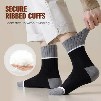 🔥Im Durchschnitt kostet ein Paar 2,5 Euro🔥Herren-Socken in Mid-Calf-Länge mit Farbblock-Design