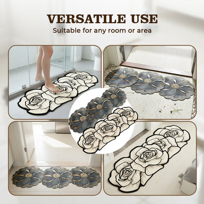 🔥Solange der Vorrat reicht 40 % Rabatt!🎉Blumenmuster-Schnelltrocknende Badematte