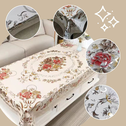 🍽️ 50% RABATT! 🎉 Wasserdichte Tischdecke – Ölabweisend, Elegantes Blumenmuster & Einfach zu Reinigen 📦