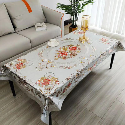 🍽️ 50% RABATT! 🎉 Wasserdichte Tischdecke – Ölabweisend, Elegantes Blumenmuster & Einfach zu Reinigen 📦