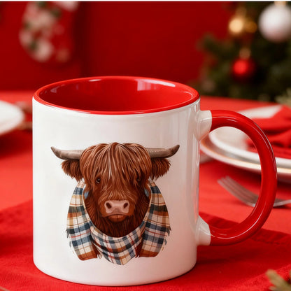 🔥Solange der Vorrat reicht 40 % Rabatt!🎉Keramik-Kaffeetasse mit Hochlandkuh
