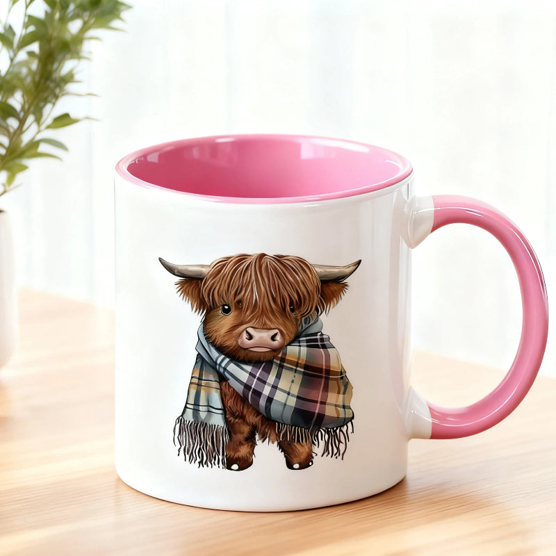 🔥Solange der Vorrat reicht 40 % Rabatt!🎉Keramik-Kaffeetasse mit Hochlandkuh