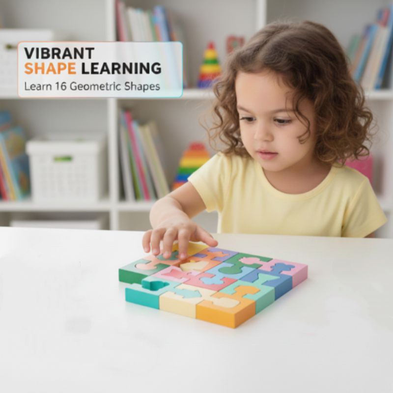 🔥Solange der Vorrat reicht 40 % Rabatt!🎉Geometrisches Holzpuzzle zum Zuordnen für Kleinkinder