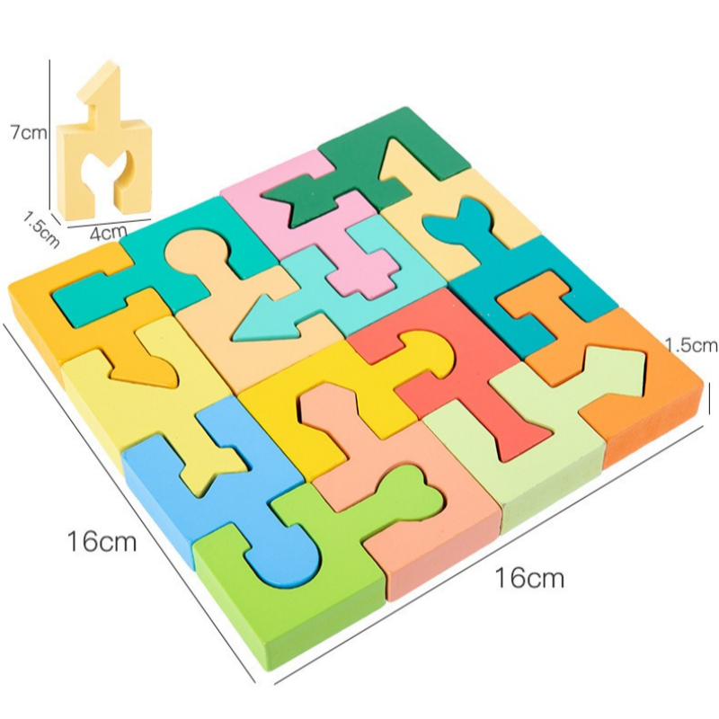 🔥Solange der Vorrat reicht 40 % Rabatt!🎉Geometrisches Holzpuzzle zum Zuordnen für Kleinkinder