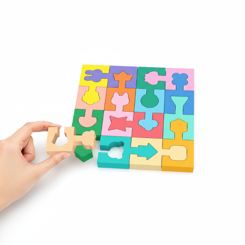 🔥Solange der Vorrat reicht 40 % Rabatt!🎉Geometrisches Holzpuzzle zum Zuordnen für Kleinkinder