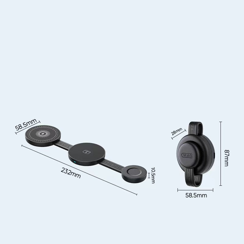 🔥 Heißer Verkauf 50 % Rabatt 🔥 3-in-1 faltbares magnetisches kabelloses Ladegerät