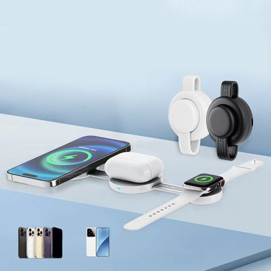 🔥 Heißer Verkauf 50 % Rabatt 🔥 3-in-1 faltbares magnetisches kabelloses Ladegerät