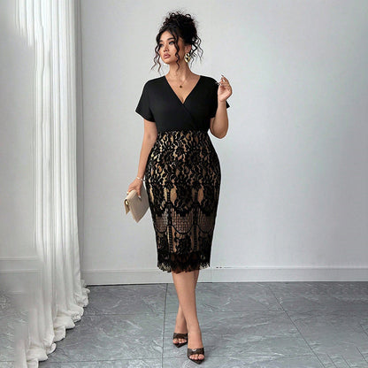 🔥Solange der Vorrat reicht 40 % Rabatt!🎉Damen Freizeitmode Kleid mit V-Ausschnitt