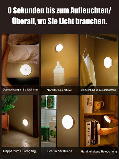 📢📢3 KAUFEN, 5 GRATIS 🎁🌙 Magnetisches Nachtlicht mit Körperinduktion – 0-Sek.-Sensor & 90 Tage Akku-Laufzeit