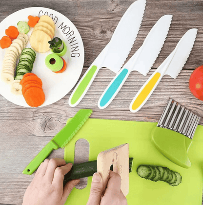 ✂️ 50 % RABATT! ✂️ Montessori-Küchenset für Kinder – Sichere Messer, Schneidebretter und Ausstechformen für kleine Köche 🍓🔪