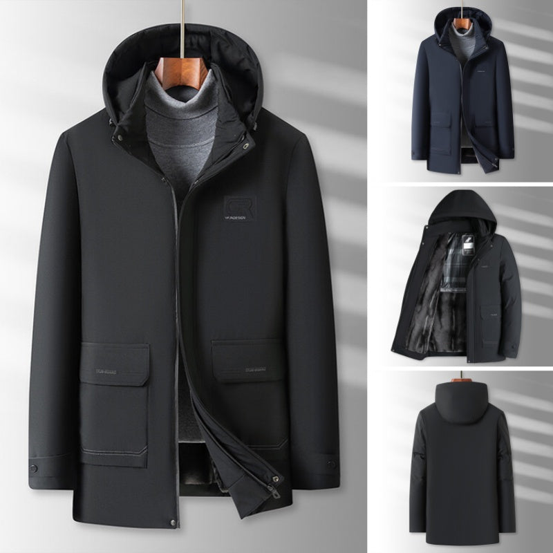 🔥Solange der Vorrat reicht 40 % Rabatt!🎉Herren Winterparka mit Plüschfutter und Kapuze