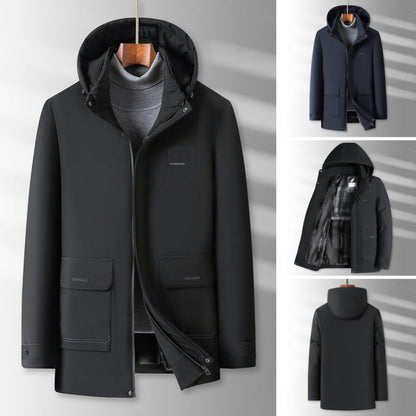 🔥Solange der Vorrat reicht 40 % Rabatt!🎉Herren Winterparka mit Plüschfutter und Kapuze