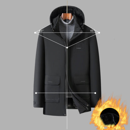 🔥Solange der Vorrat reicht 40 % Rabatt!🎉Herren Winterparka mit Plüschfutter und Kapuze