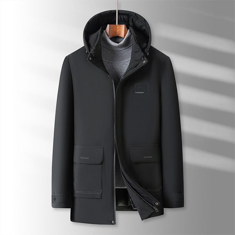 🔥Solange der Vorrat reicht 40 % Rabatt!🎉Herren Winterparka mit Plüschfutter und Kapuze