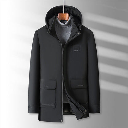 🔥Solange der Vorrat reicht 40 % Rabatt!🎉Herren Winterparka mit Plüschfutter und Kapuze