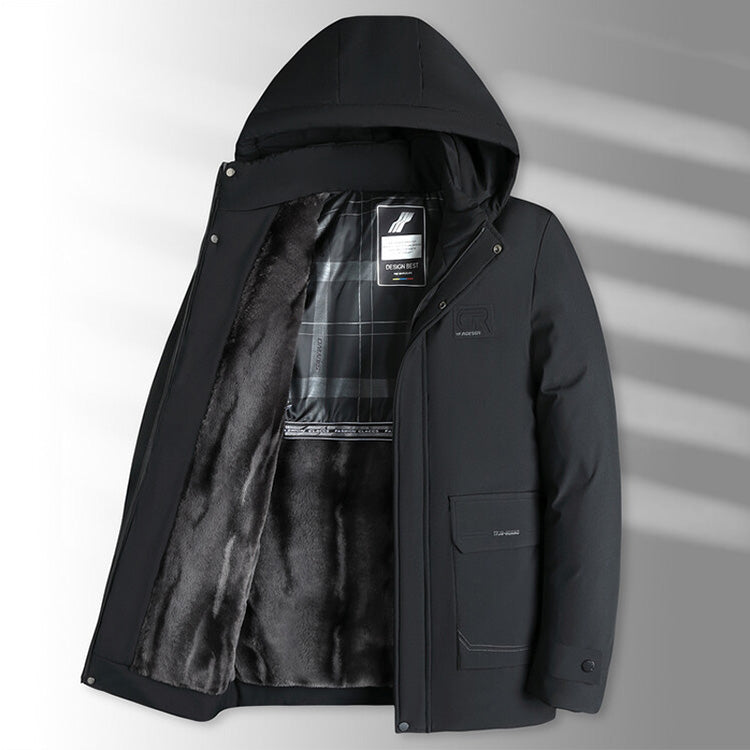 🔥Solange der Vorrat reicht 40 % Rabatt!🎉Herren Winterparka mit Plüschfutter und Kapuze